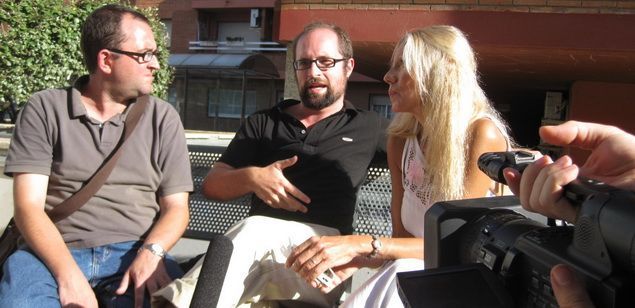 Albert Callos y Eloi Aymerich en una de las entrevistas