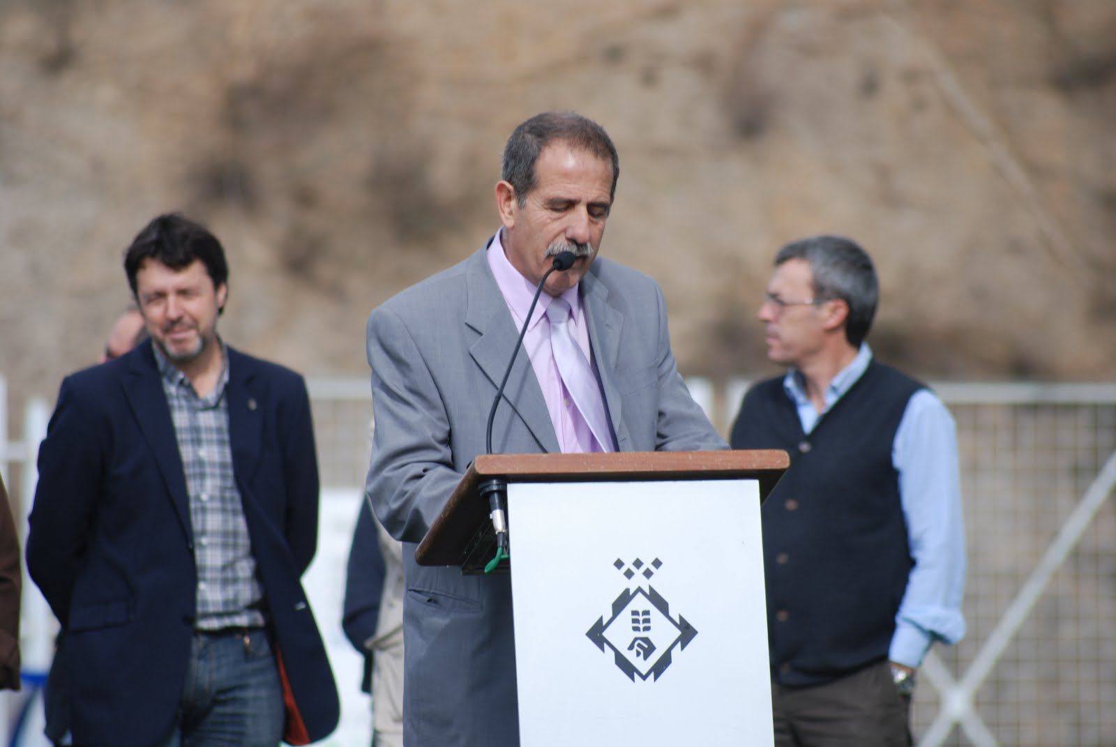 Valentín en la inauguración del césped al Municipal, en 2010.