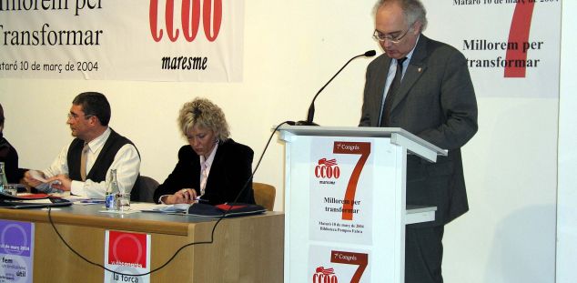 L'alcalde de Mataró, Manuel Mas, intervé al 7è Congrés de CCOO del Maresme just un dia abans dels atemptats, el 10 de març de 2004 L'alcalde de Mataró, Manuel Mas, intervé al 7è Congrés de CCOO del Maresme just un dia abans dels atemptats, el 10 de març de 2004