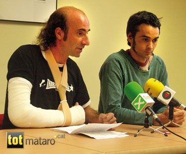 Joan Jubany i Xavier Safont-Tria, militants de la CUP. Foto: Tot Mataró Joan Jubany i Xavier Safont-Tria, militants de la CUP. Foto: Tot Mataró