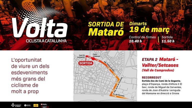 El mapa de la sortida de la Volta El mapa de la sortida de la Volta