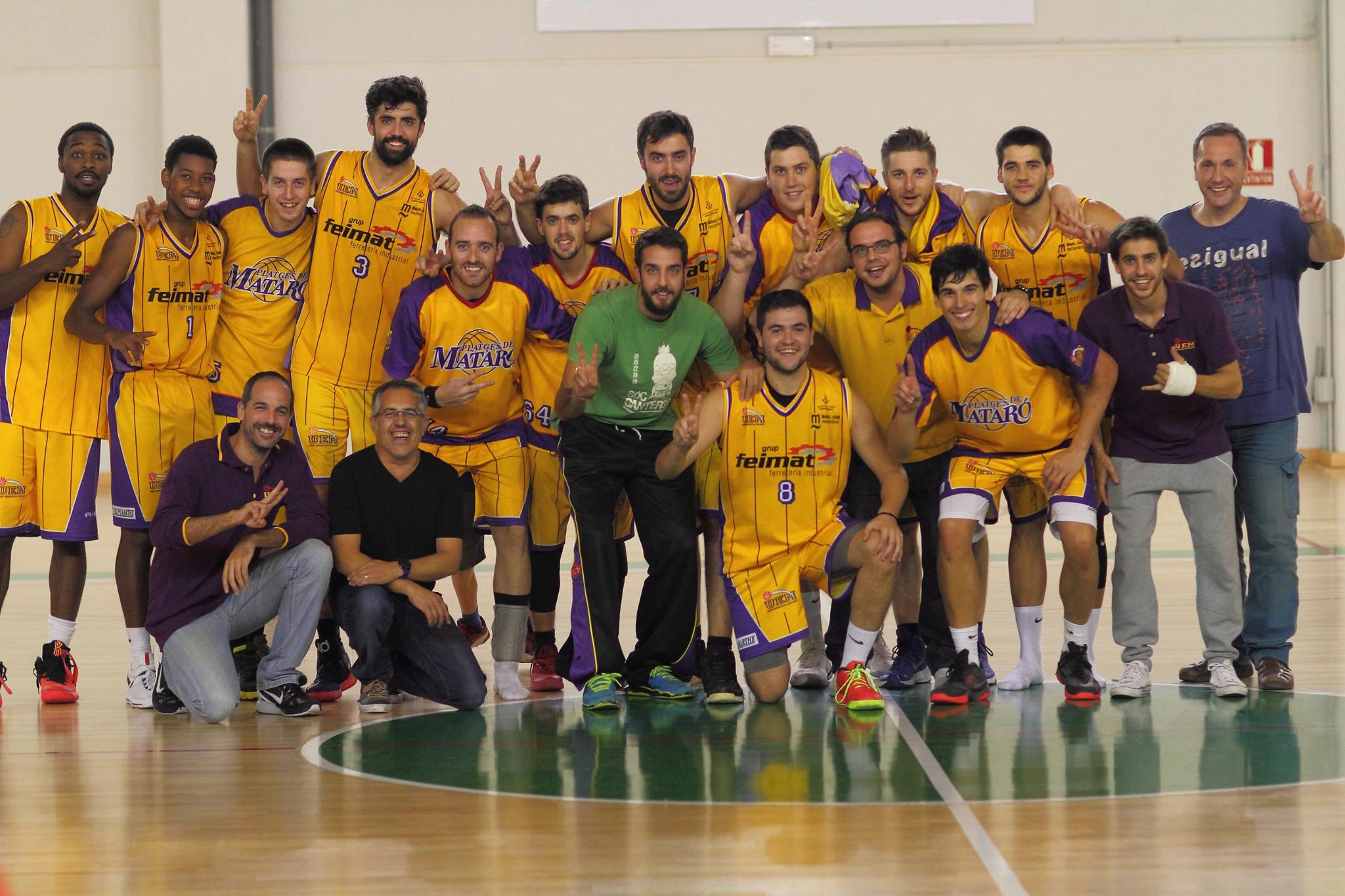 L'equip al final del partit. Foto: UEM