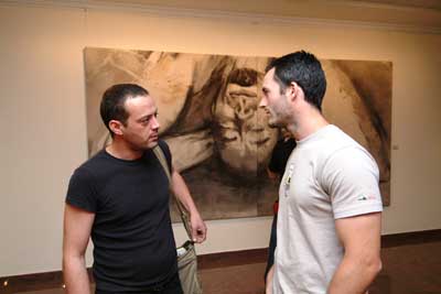 Marc Prat durante la inauguración de la muestra. Marc Prat durante la inauguración de la muestra.