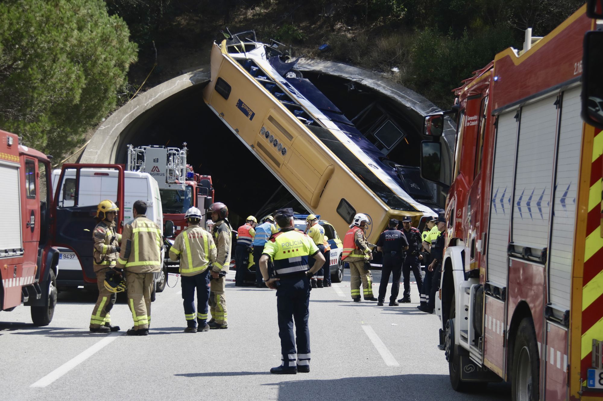 L'autobús accidentat a la C 32