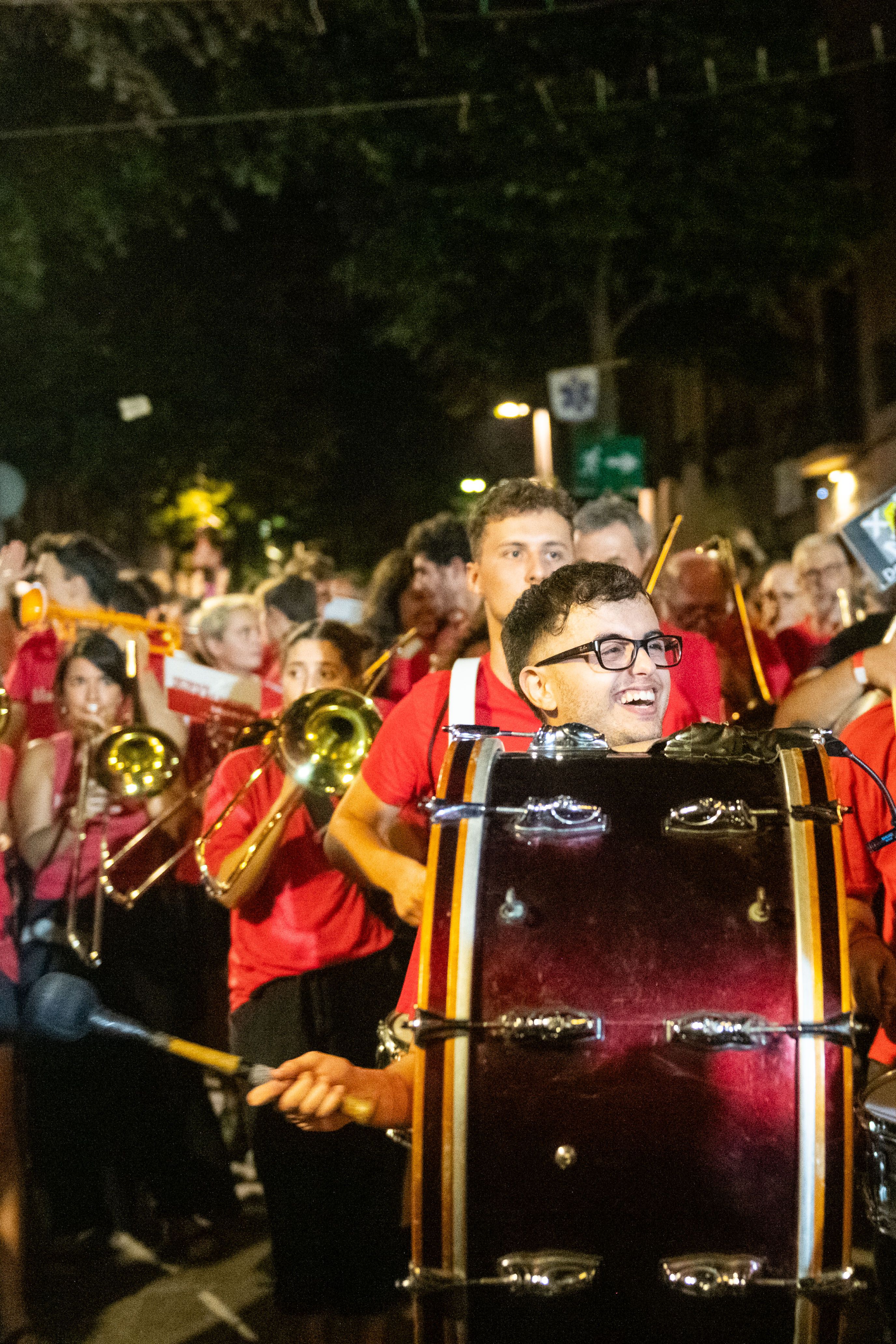 La Banda, l'Agrupació Musical del Maresme, en un moment de Les Santes. Foto: R. Gallofré