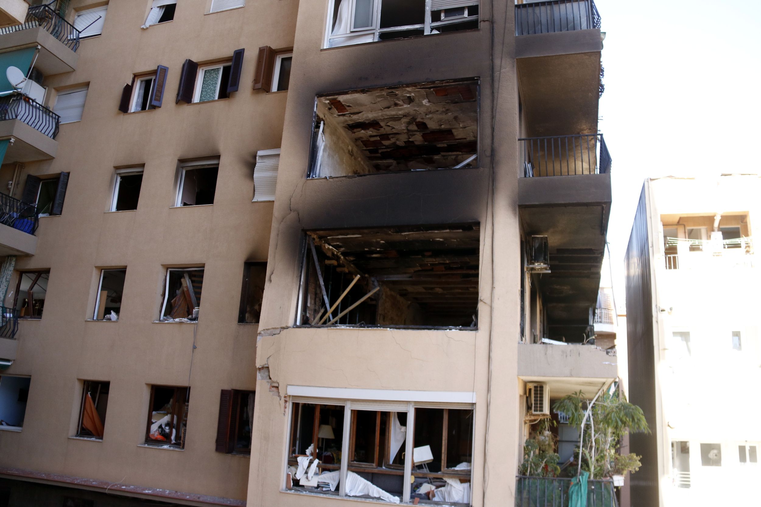 El piso afectado. Foto: ACN