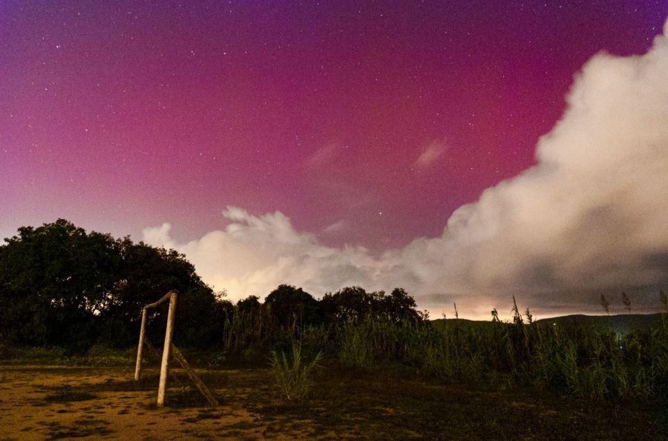 Aurora boreal captada des de Can Bruguera Aurora boreal captada des de Can Bruguera
