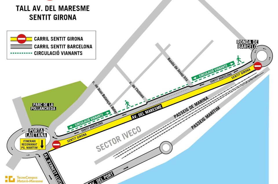 Tall a l'avinguda Maresme Tall a l'avinguda Maresme
