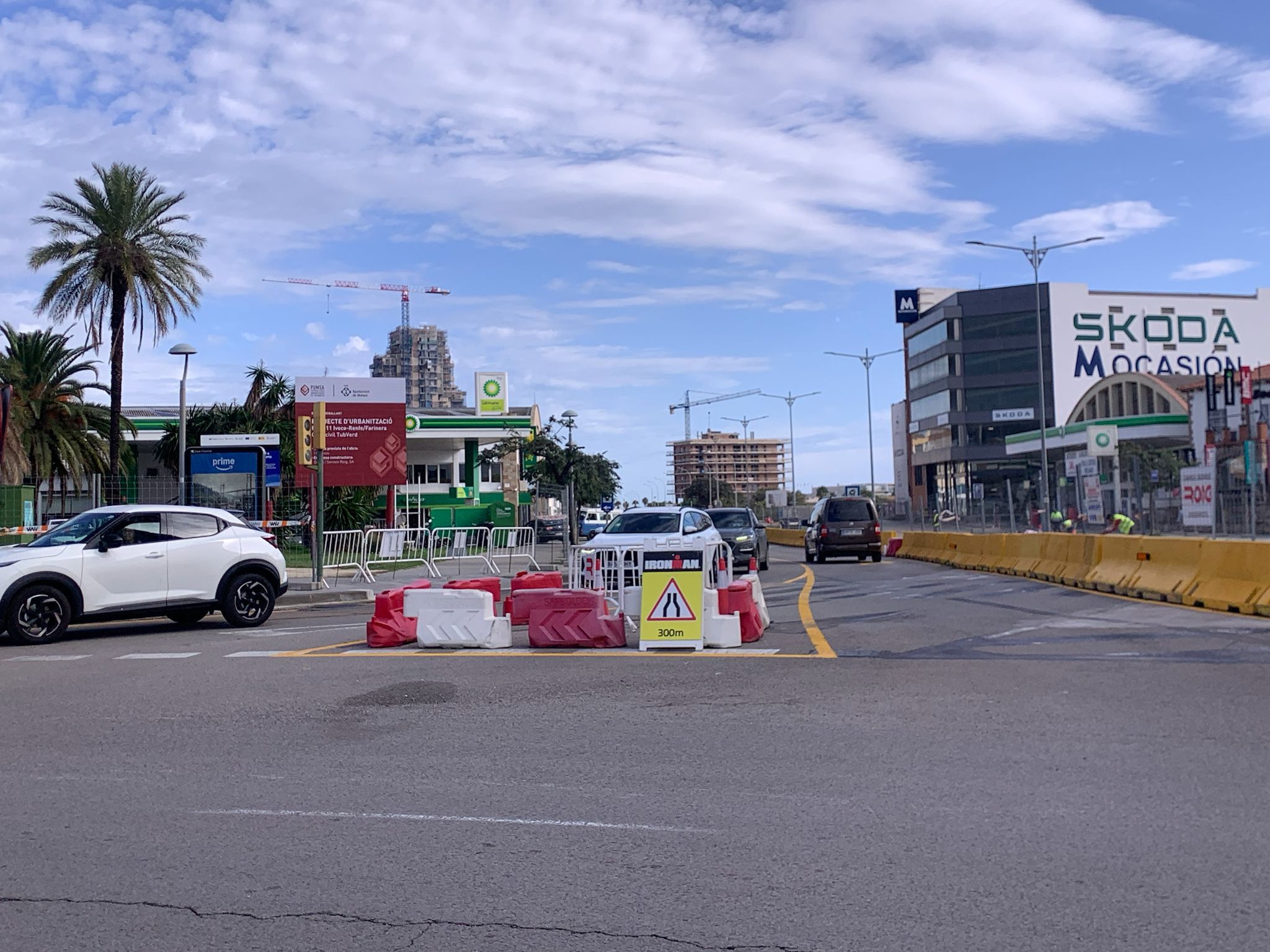 Avinguda Maresme, arteria de entrada a Mataró, en obras