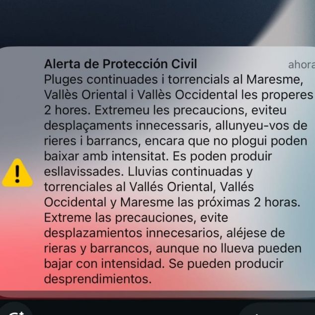 Missatge de protecció civil Missatge de protecció civil