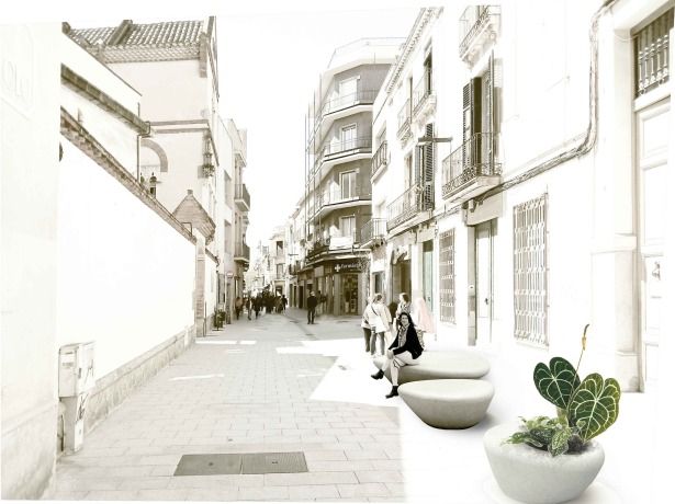 Render de com quedarà el carrer de Sant Josep amb el nou mobiliari Render de com quedarà el carrer de Sant Josep amb el nou mobiliari