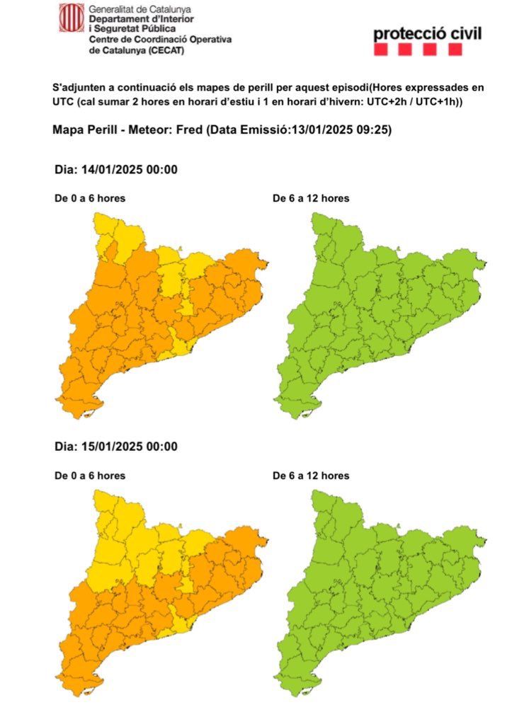 Mapa de peligro por frío Mapa de peligro por frío