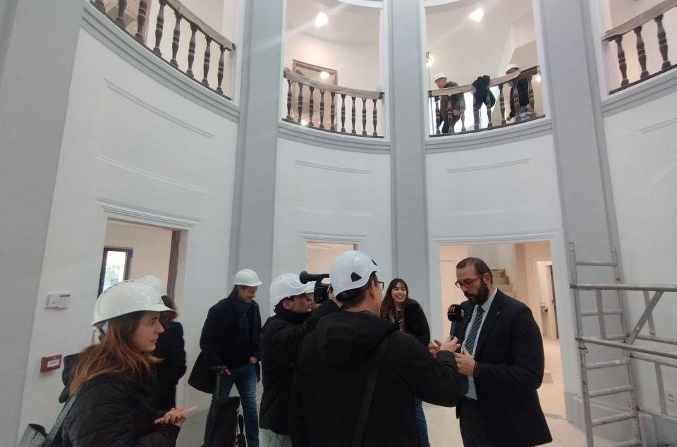 L'alcalde en la visita d'obres al Sidral L'alcalde en la visita d'obres al Sidral