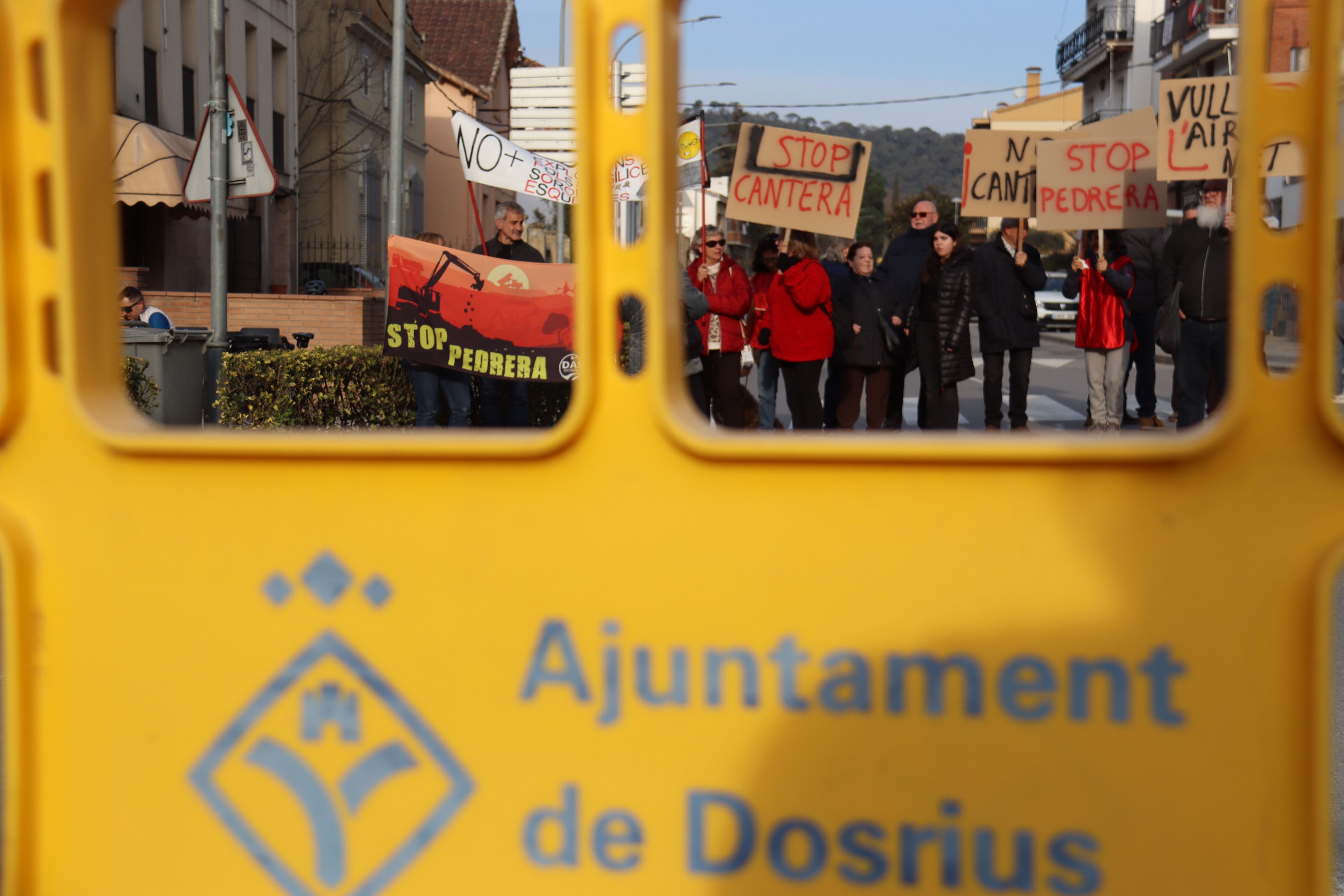 La protesta contra la pedrera del Rocà, a Dosrius. Foto: ACN La protesta contra la pedrera del Rocà, a Dosrius. Foto: ACN