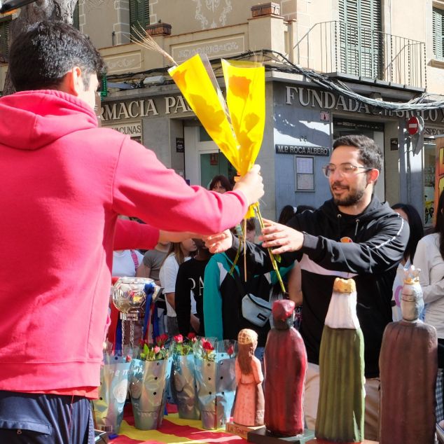 El matí de Sant Jordi a Mataró. Foto: Carme Francés