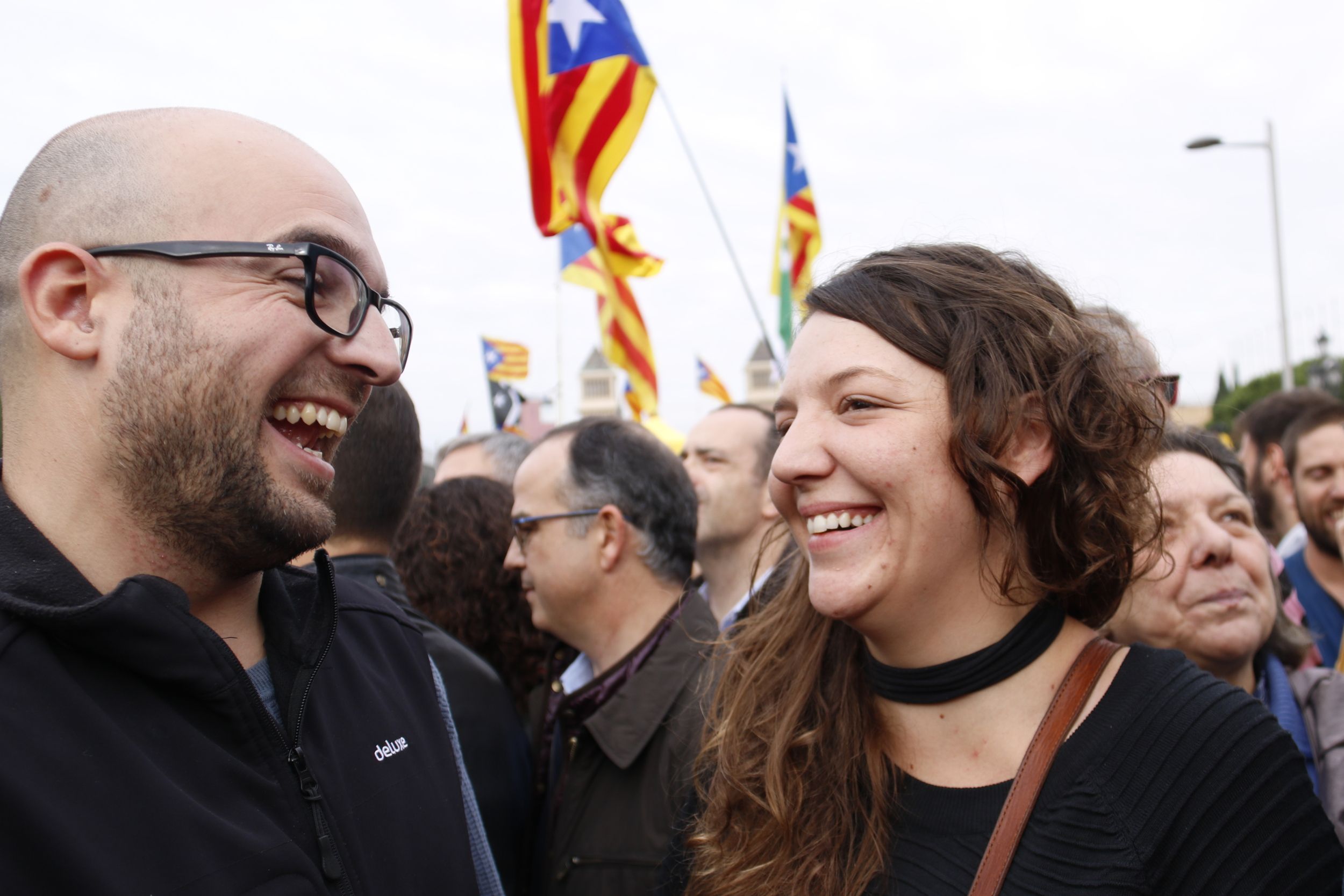 El regidor de Vic, Joan Coma, y la alcaldesa de Berga, Montse Venturós. Foto: ACN