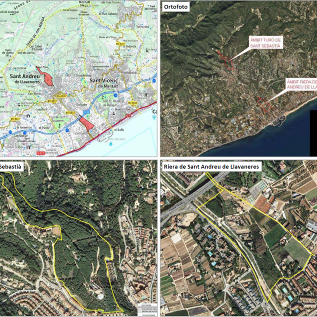 El detall de les dues zones afectades El detall de les dues zones afectades