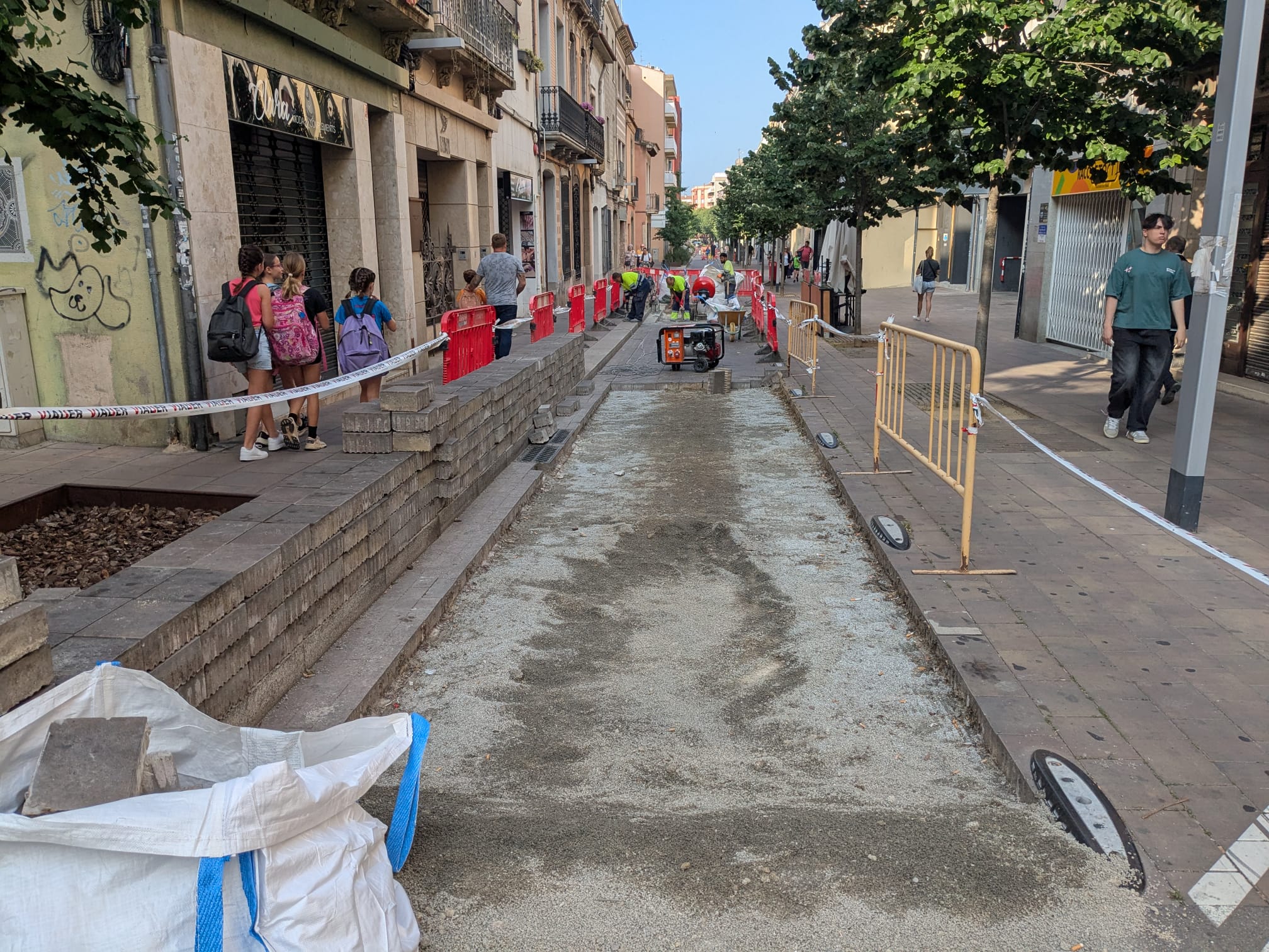 Terceres obres en tres anys al Camí Ral de Mataró. Foto: Cugat C