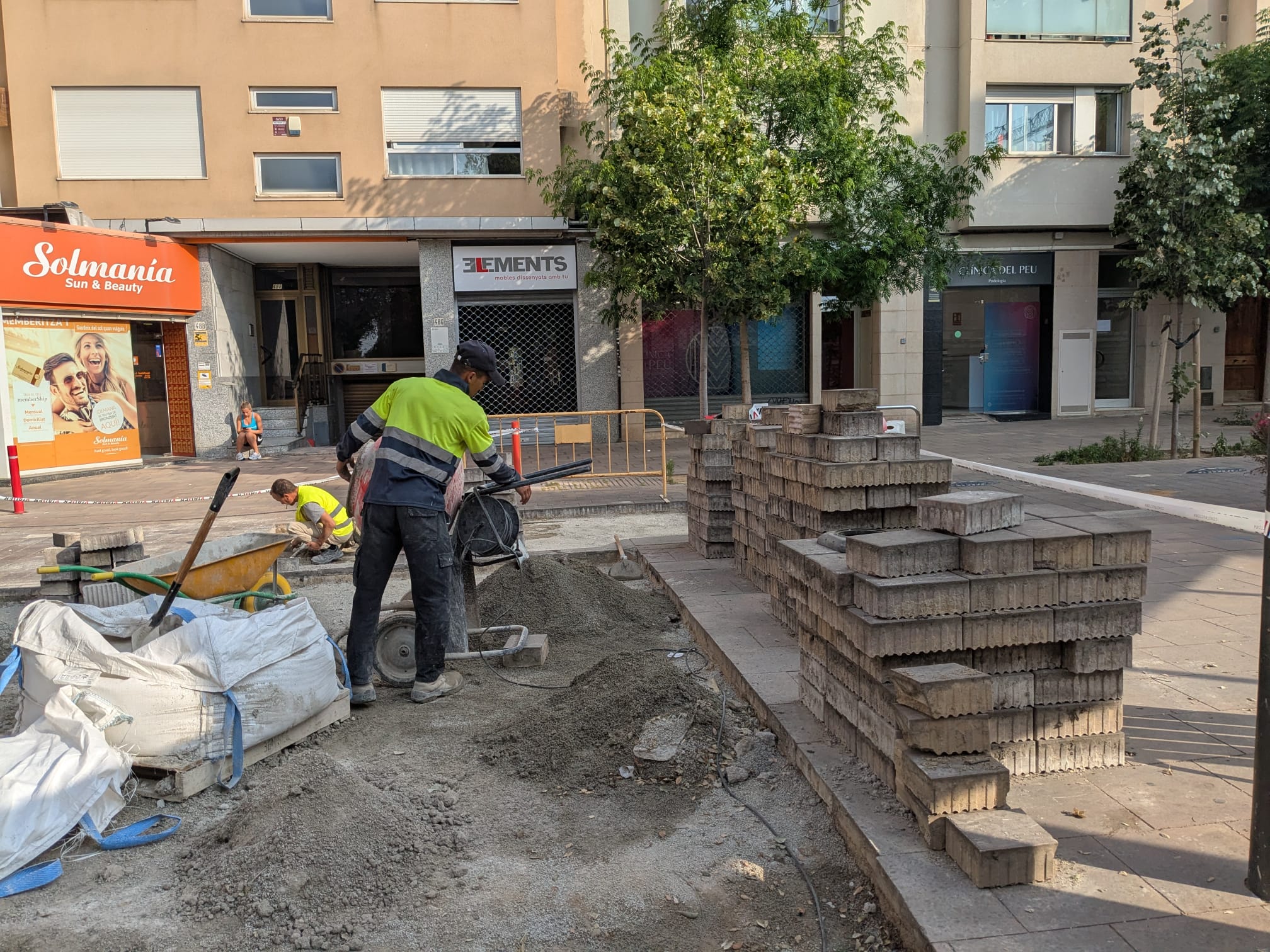 Imatge d'arxiu d'obres al Camí Ral de Mataró. Foto: Cugat C