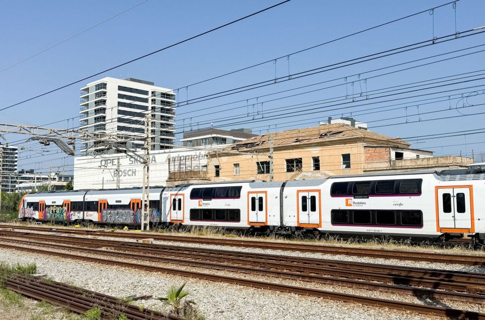 L'actual zona de tallers ferroviaris a Mataró