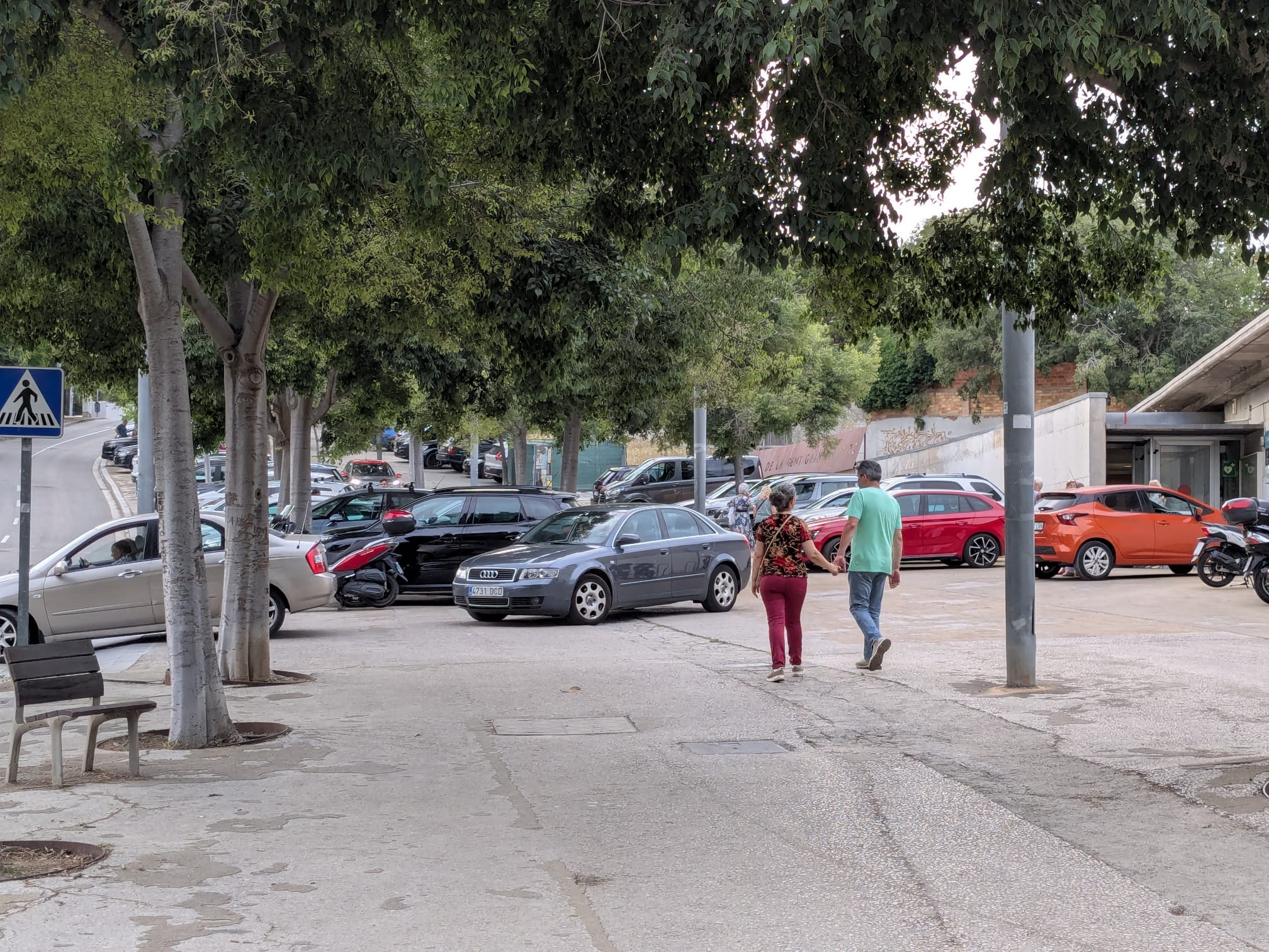 Un aparcamiento irregular a tocar de la Feria de Mataró