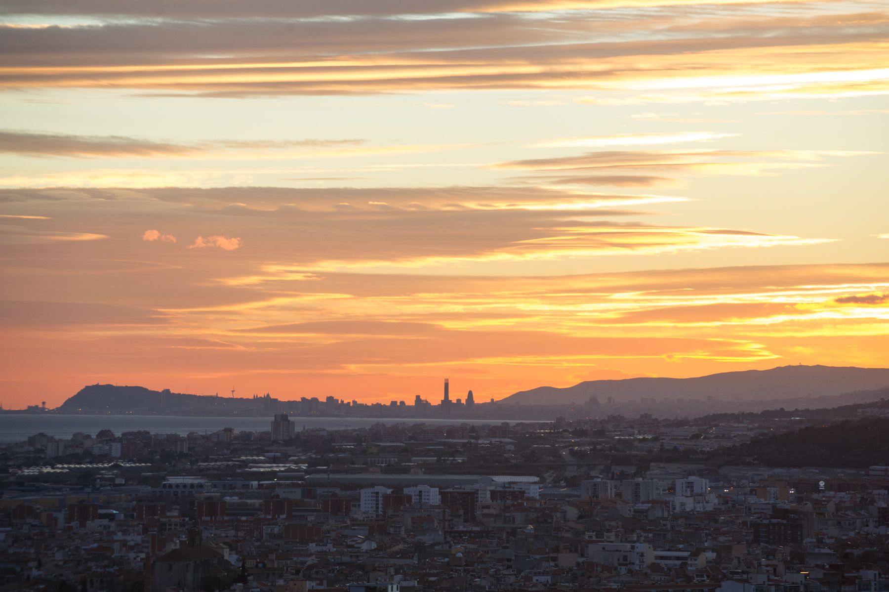 Puesta de sol en el Maresme