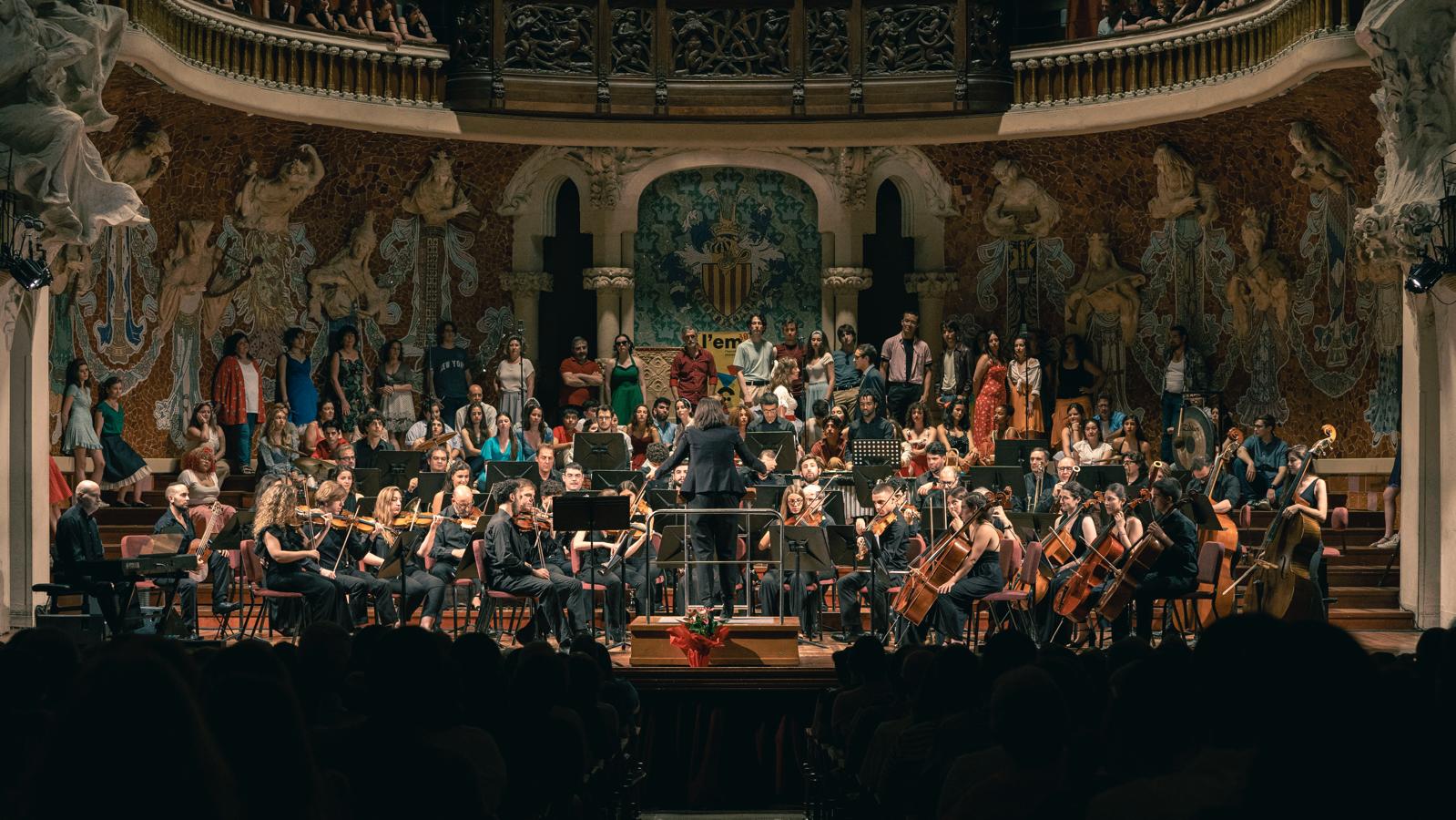 L'Orquestra de Mataró, en la seva actuació al Palau de la Música