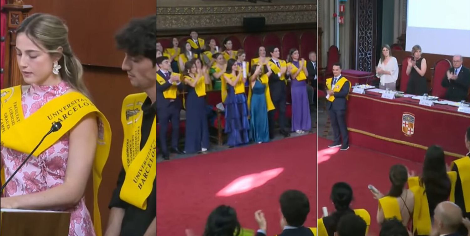 Varios instantes de la ceremonia en la que se homenajeó a la argentonina