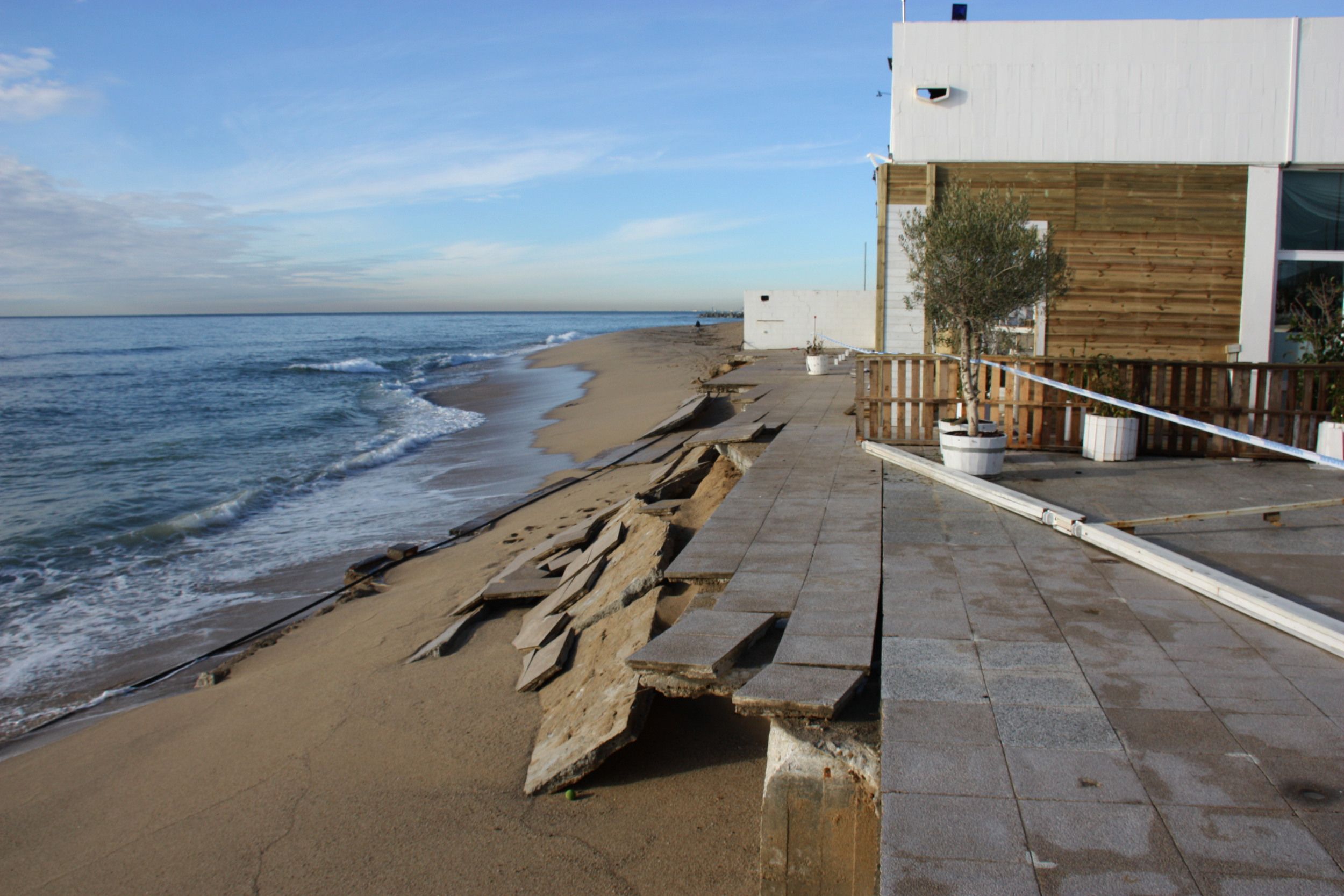 Els efectes del temporal de principis d'any a Cabrera. Foto: ACN