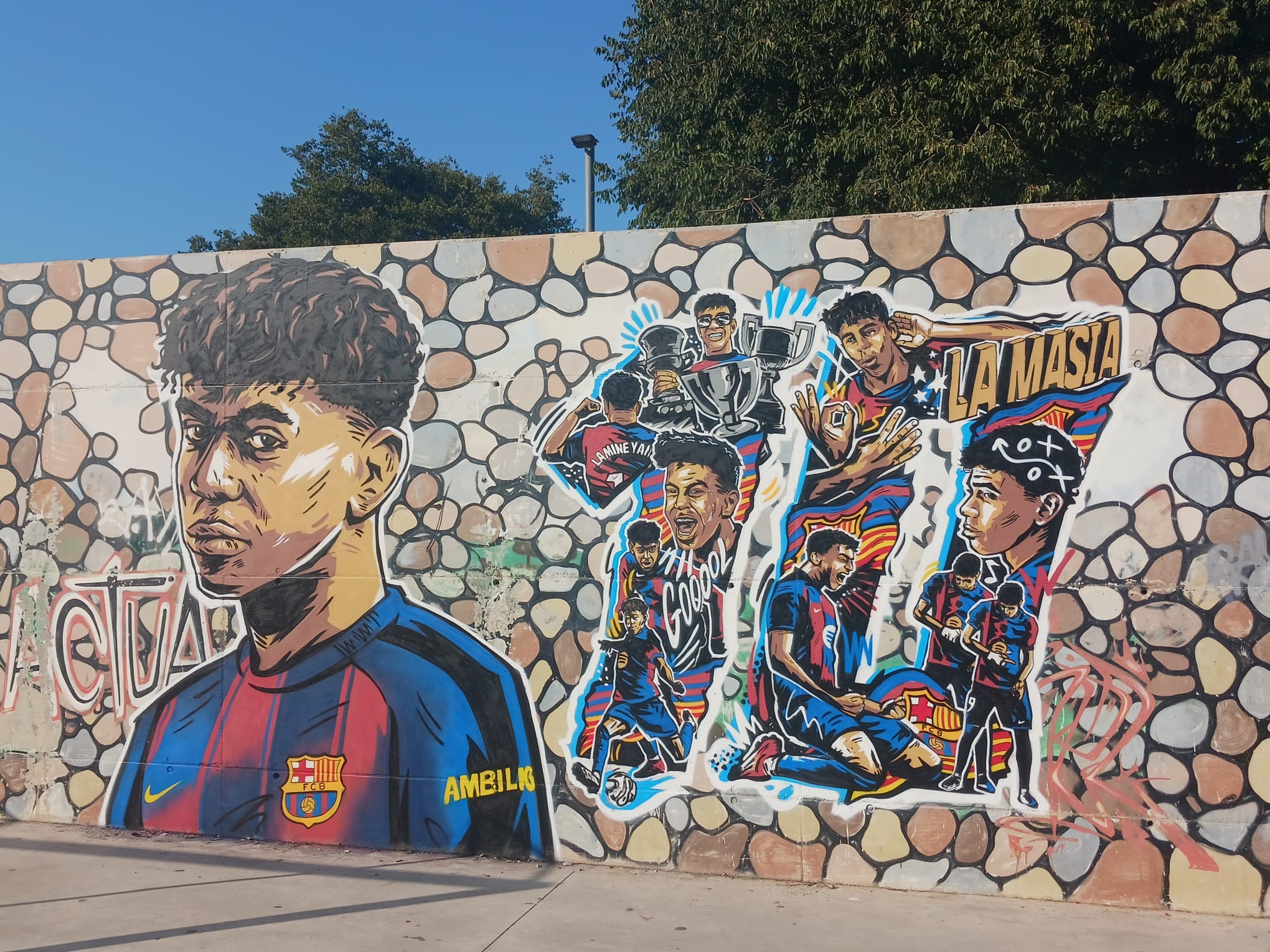 El nou grafiti de Lamine Yamal al Parc de Rocafonda de Mataró