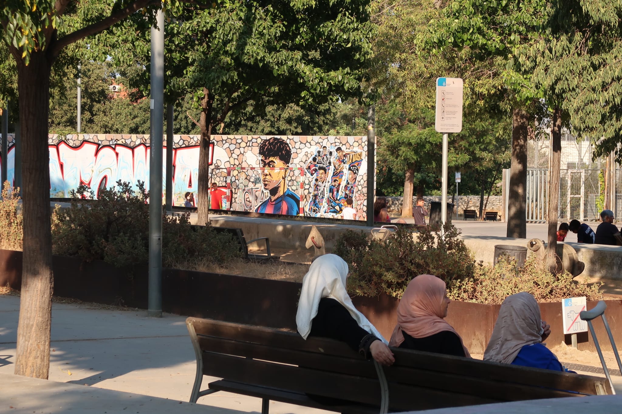 El mural, al Parc de Rocafonda