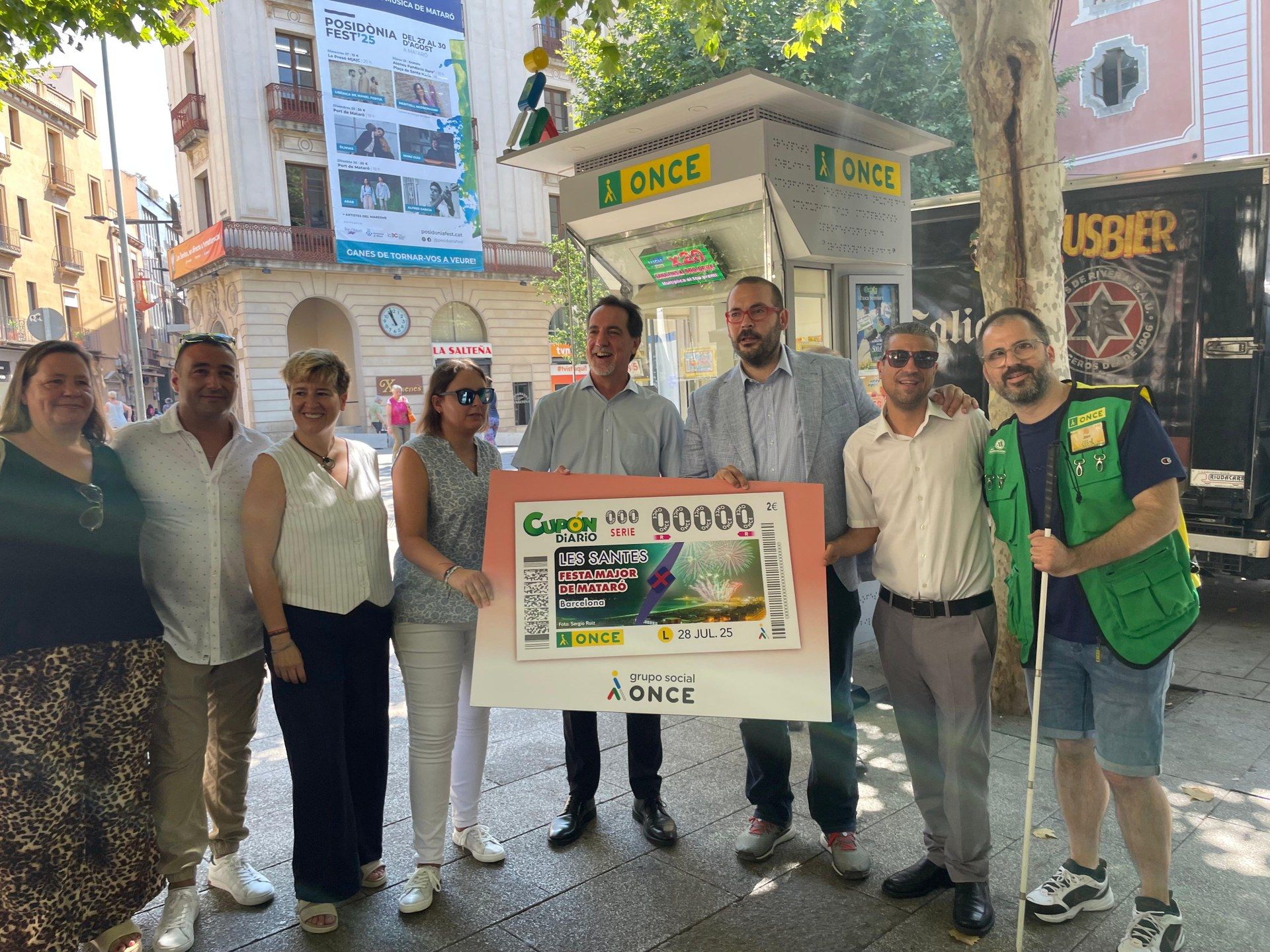 Cupó de l'ONCE de Les Santes. Foto Ajuntament