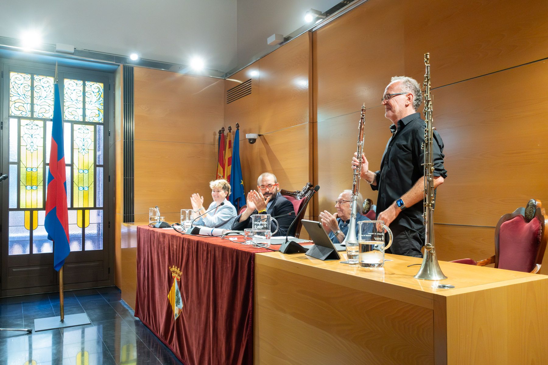 Ponència inaugural sobre la tenora, a l'Estrena. Foto: R.Gallofré