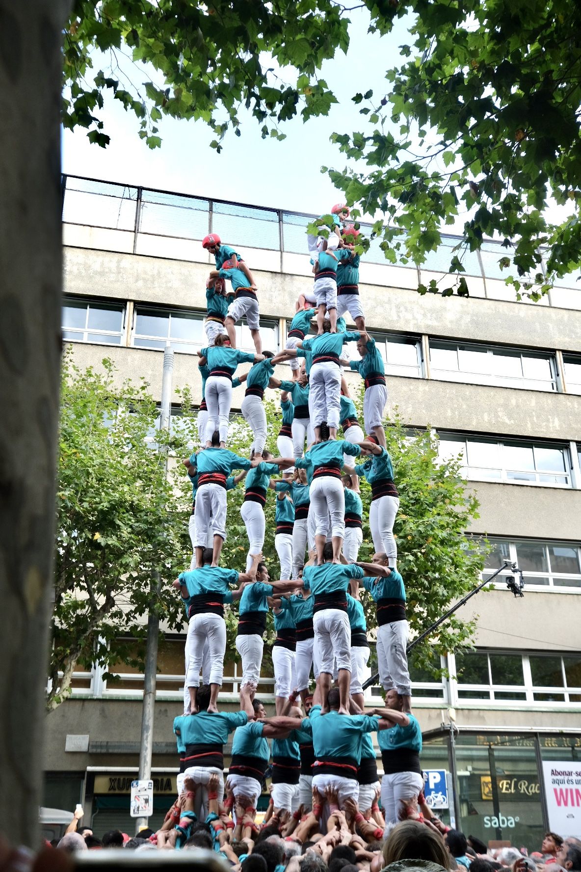 Els castellers de Vilafranca a la diada castellera Les Santes 2025. Foto:R.Gallofré