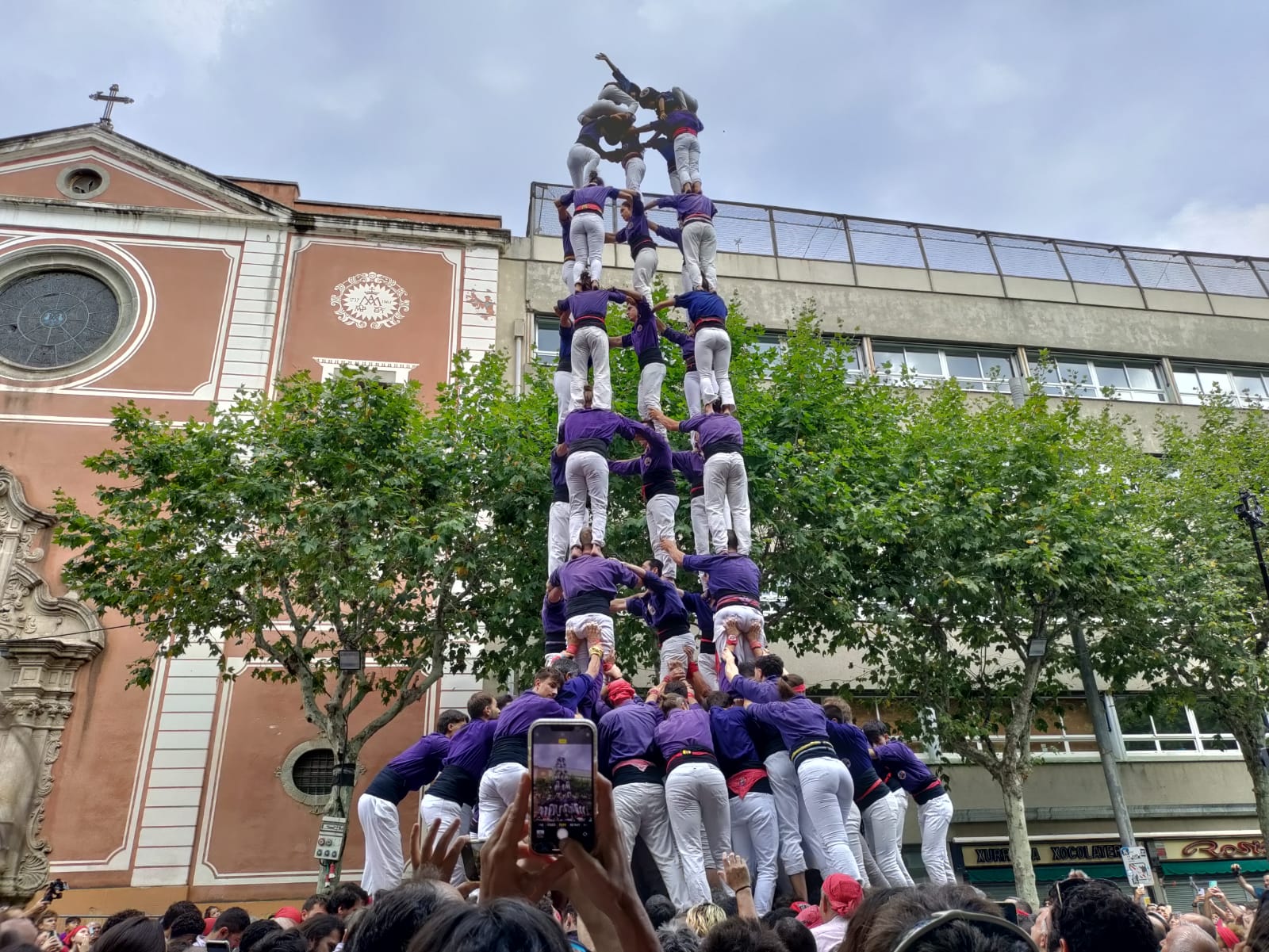 Triple ració de gamma extra a la diada castellera de Les Santes