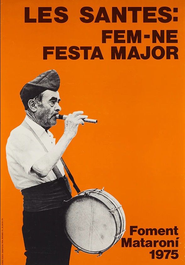 Cartell de 'Les Santes: Fem-ne Festa Major' de l'any 1975