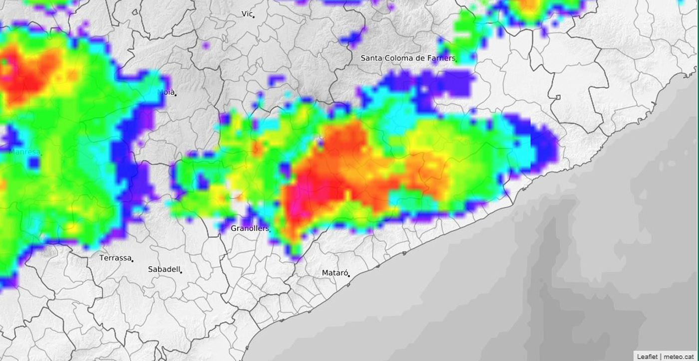 El radar a les 16h de dimecres