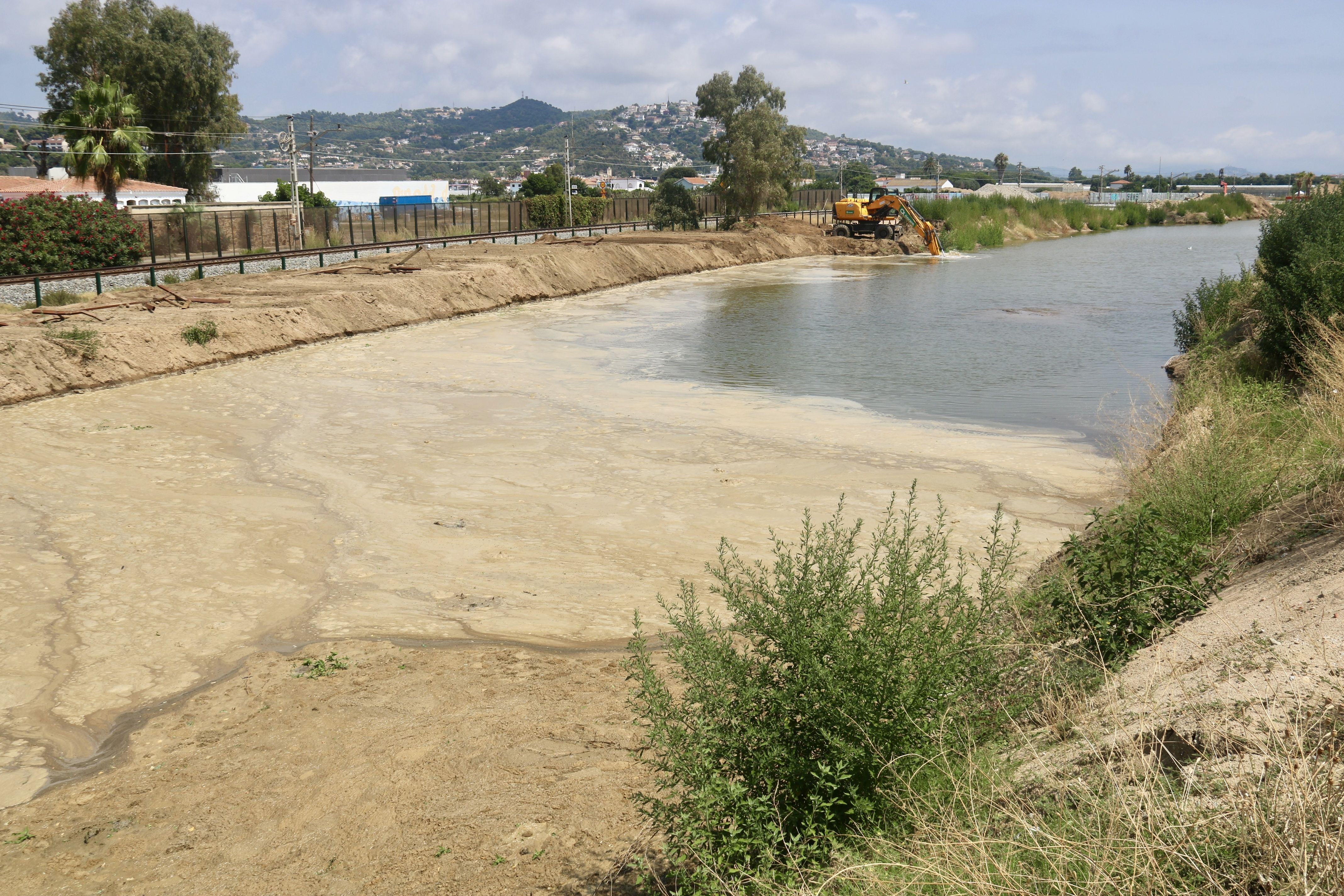 La bassa amb aigua del Pla d'en Balasc. Foto: ACN