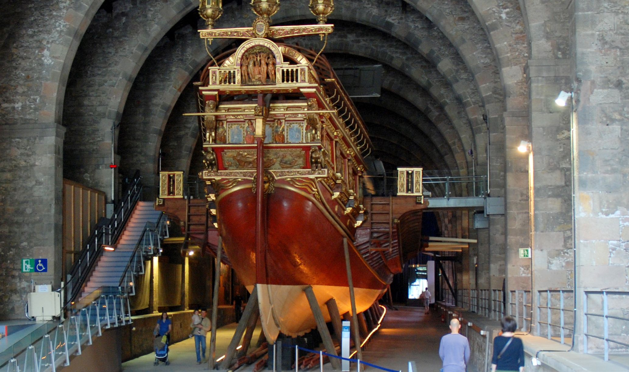 Rèplica d'una galera al Museu Marítim de Barcelona