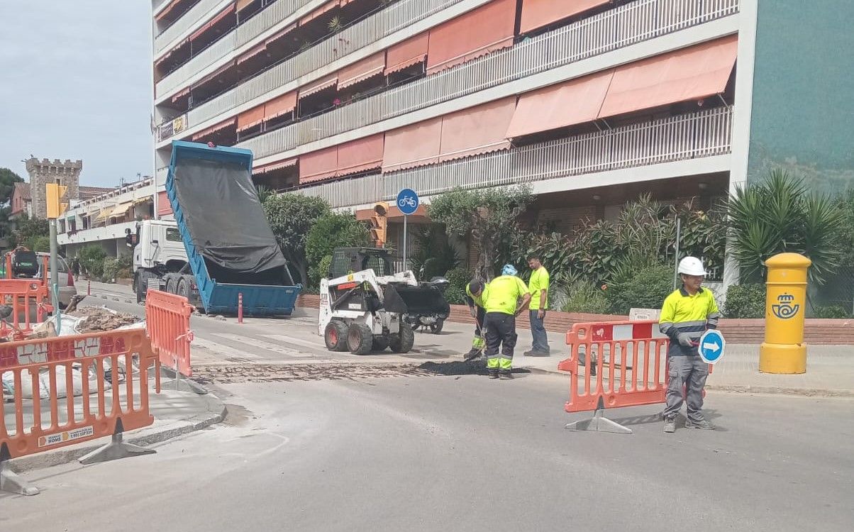 Obras de mejora en Vilassar de Mar.