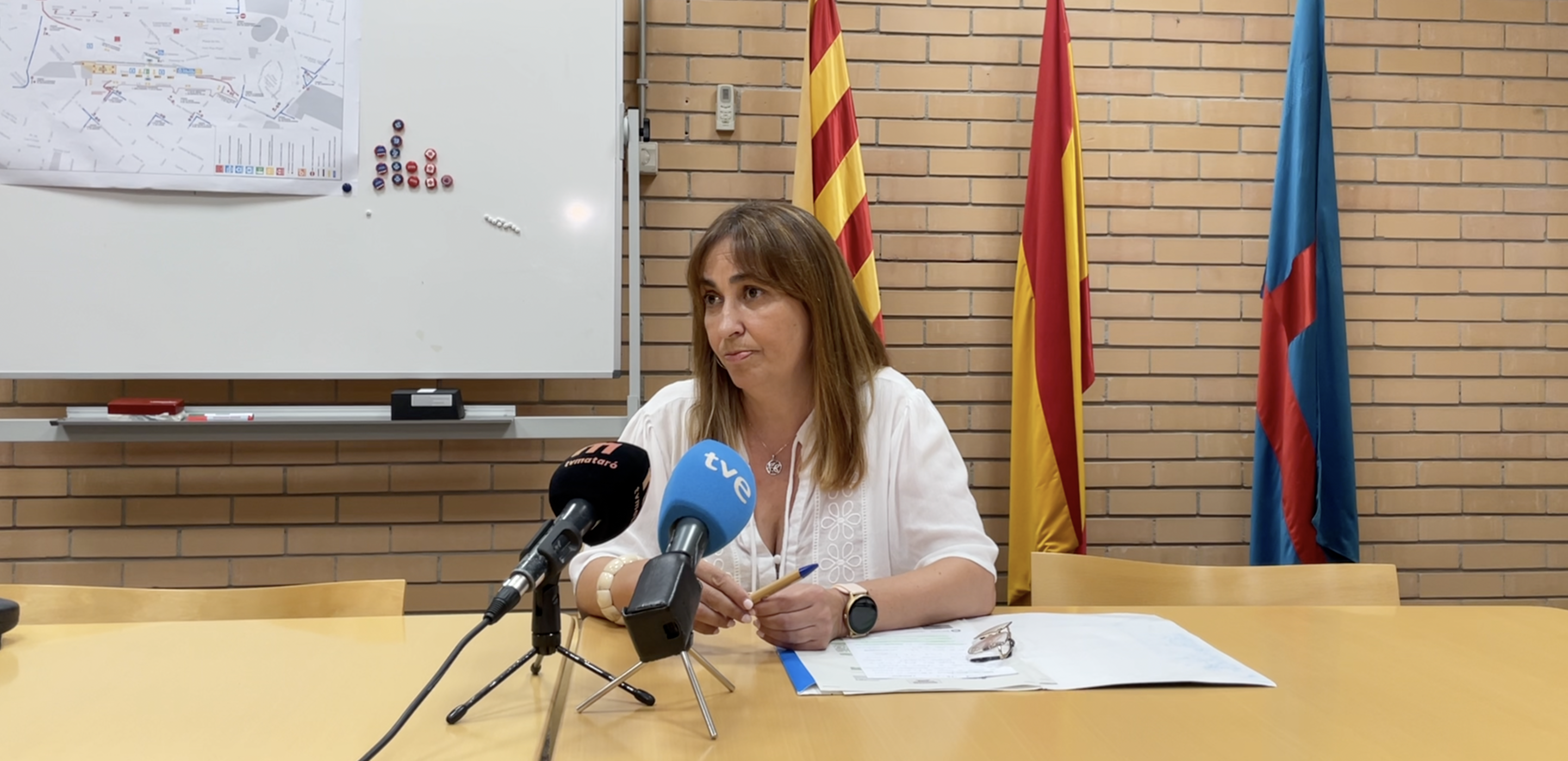 Núria Moreno en roda de premsa.