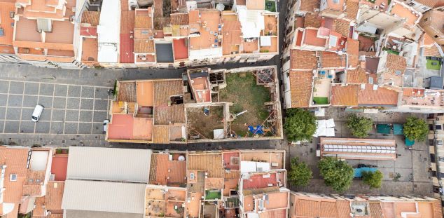 Visió zenital de Can Cruzate. Fotos. R. Gallofré Visió zenital de Can Cruzate. Fotos. R. Gallofré