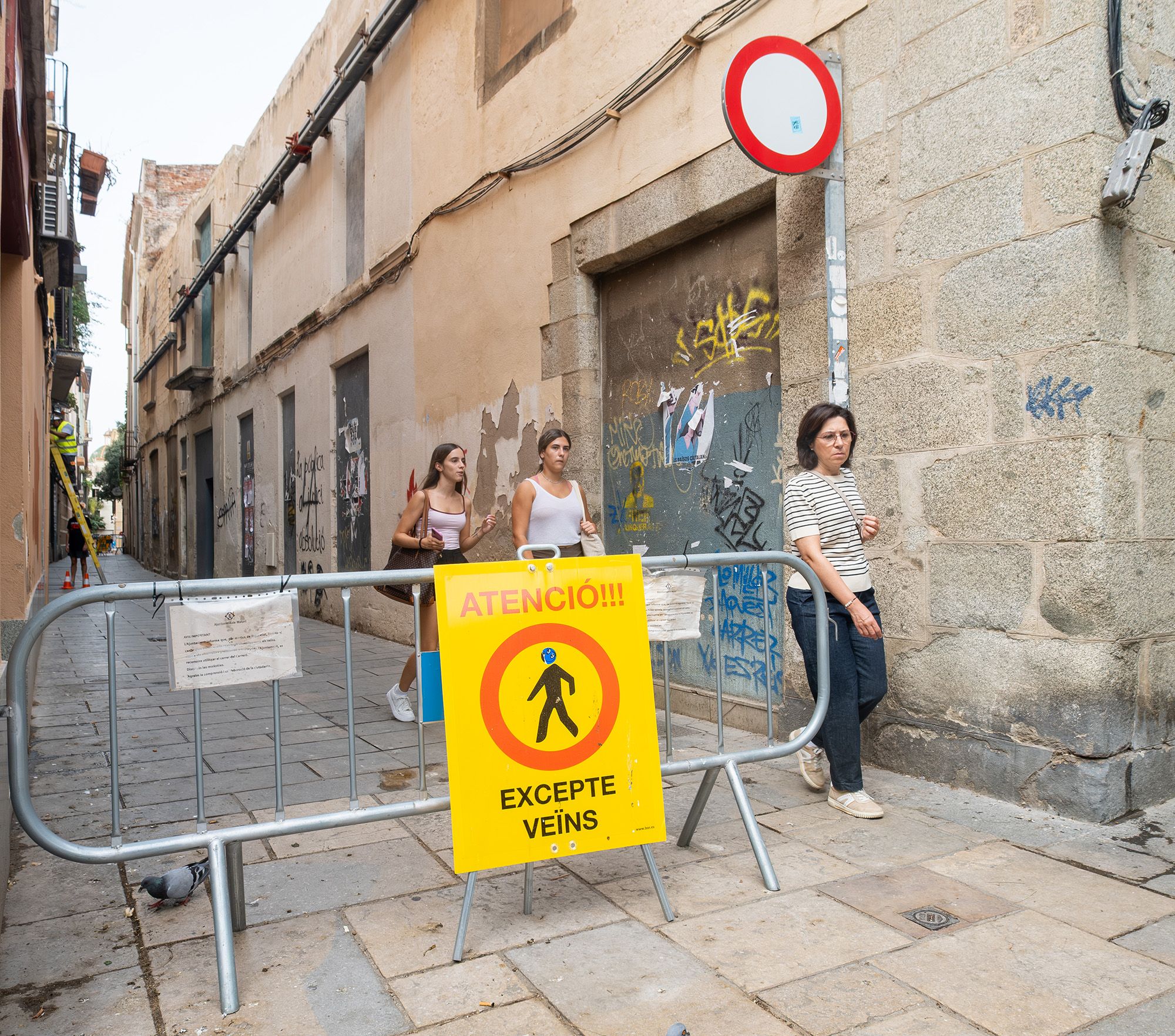 El Carrer d’en Palau roman ‘tallat’ des de Les Santes. Foto: R. Gallofré