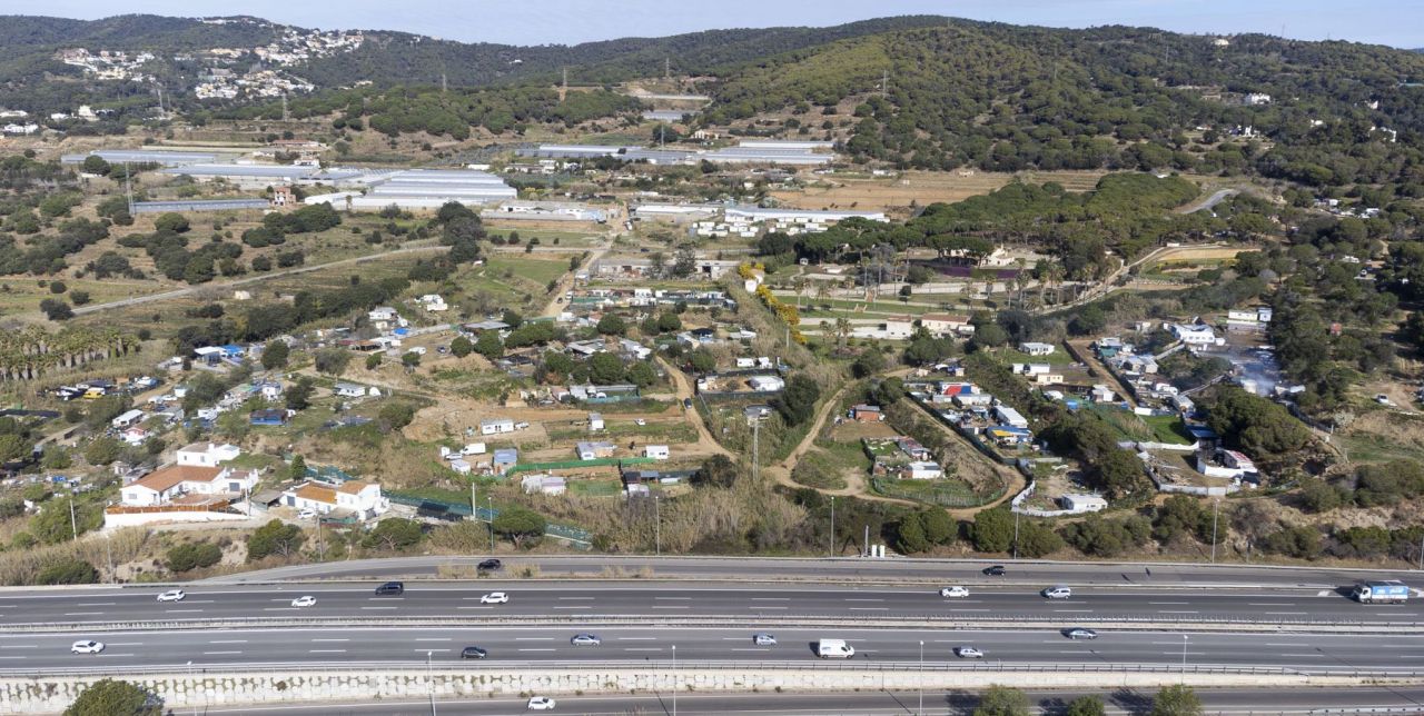 Vista aerea del asentamiento ilegal de Mataró