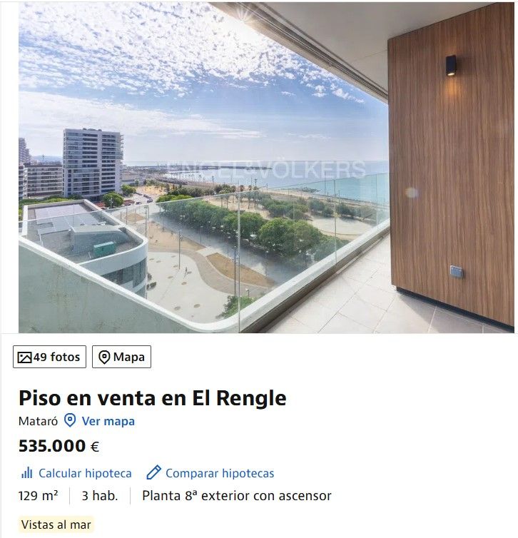 Anunci d'un dels pisos