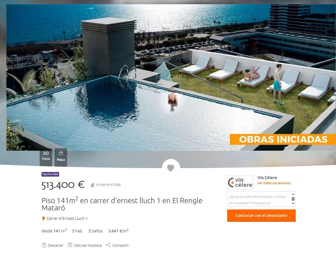 Piscina comunitària en un dels nous immobles