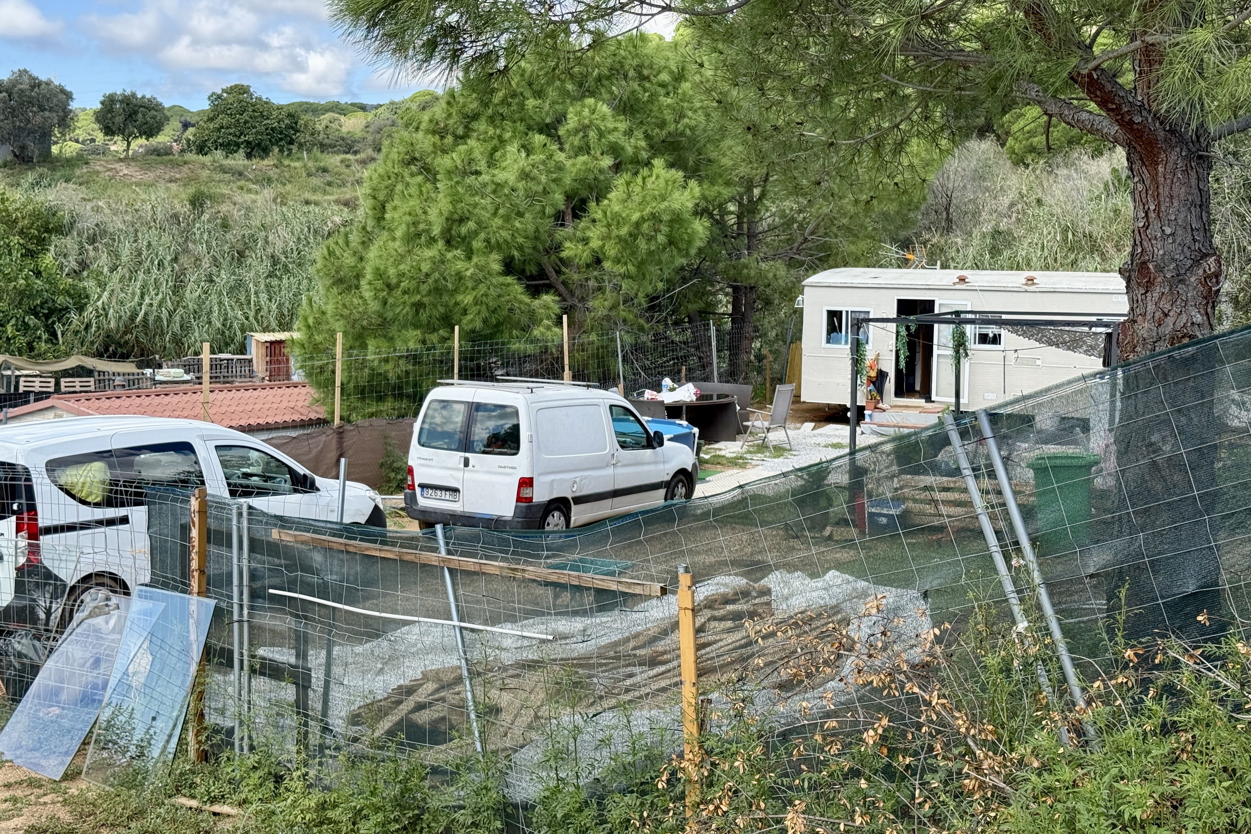 Parcelas del conocido como camping ilegal de Mataró Foto ACN