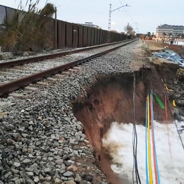 Efectes del temporal de mar. Foto: Arxiu