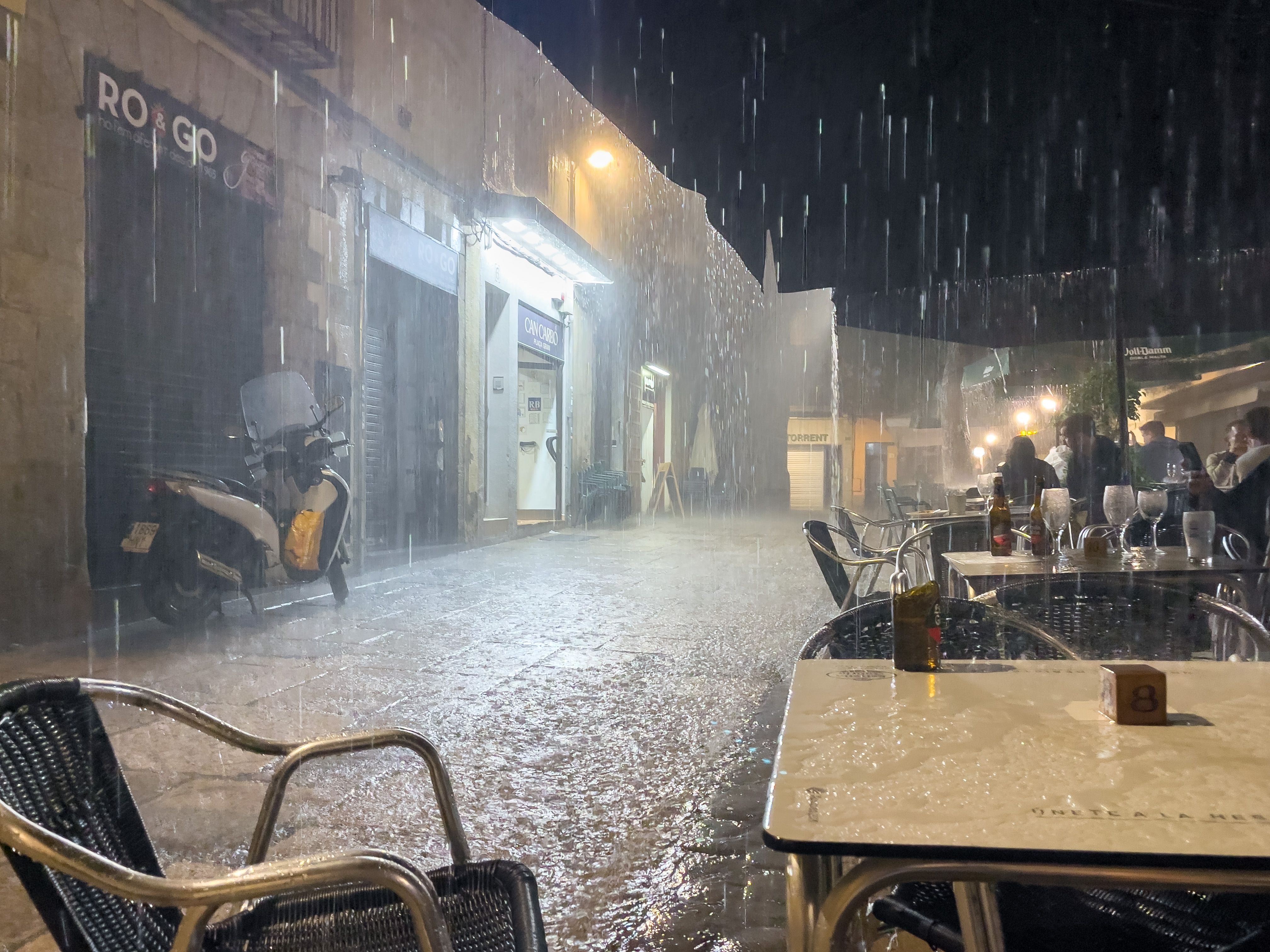 Un episodio de lluvia reciente en Mataró