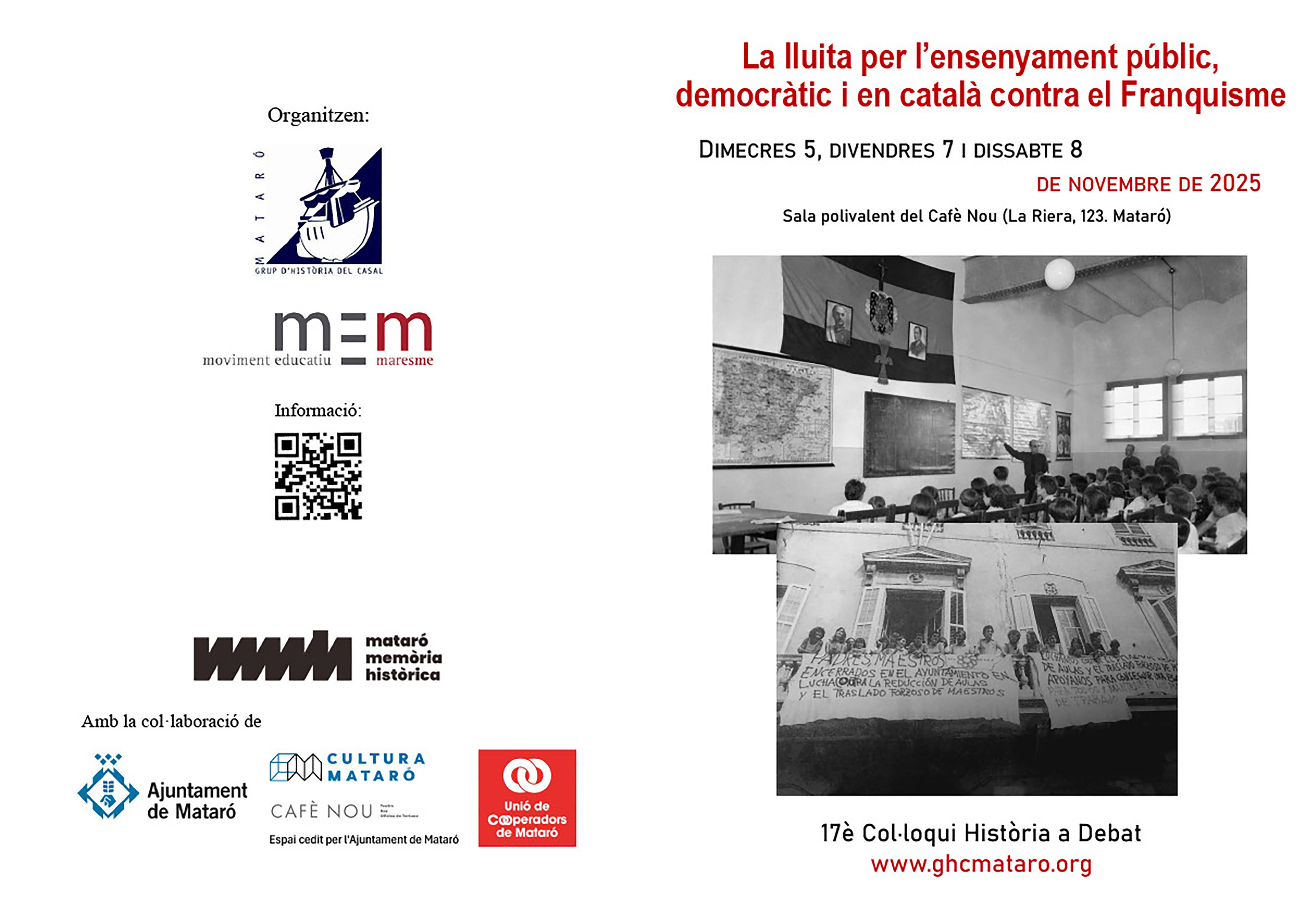 El coloquio sobre la lucha por la educación pública